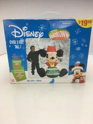 Gemmy Christmas Disney Airblown Inflatable Mickey Mouse With Ornament