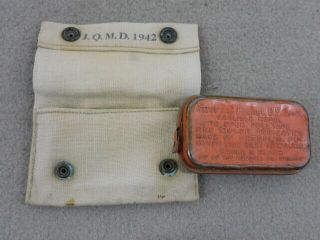 Great Ww 2 Us Carlisle First Aid Packet W/pouch Dated 1942,  Named To Usmc Vet