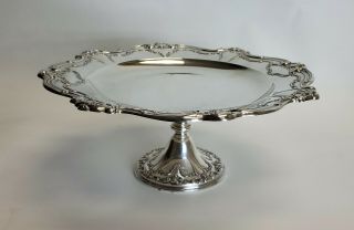 Gorham Sterling Silver Weighted " Chantilly " Pedestal Cake Stand