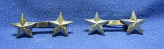 Wwii Army 2 Star Major General Rank Collar Insignia Set
