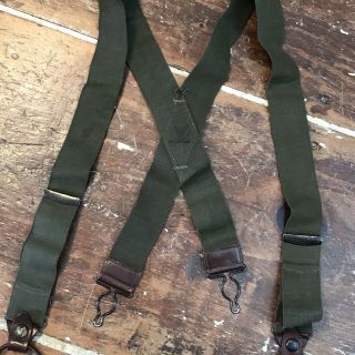 Vintage WWII US Army Air Forces USAAF Braces 40s Workwear Work Suspenders 2