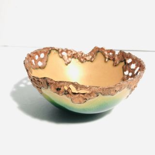 Swan Valley Copper Enameled Copper Art Bowl Dish Usa Handmade