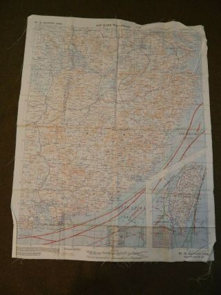 WWII U.  S.  Army Air Forces,  Pilot’s Silk Survival Map,  ESCAPE MAP,  CHINA,  1944 2