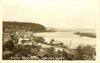 On The Willapa River,  South Bend,  Washington,  Rppc,  Vintage Postcard