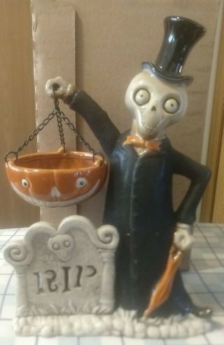 Rare Yankee Candle Boney Bunch Halloween Hanging Tart Warmer Melt Skeleton Rip