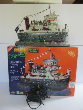 Lemax Phantom Cruise Spooky Town The Bloody Mary Ship Animated Light Up Sounds