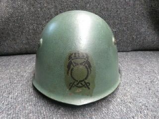 Wwii Italian Model 1933 Helmet - - W/ Liner & Chinstrap