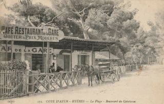 Cpa (83) Hyères - La Plage Boulevard Du Ceinturon