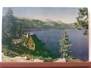 VTG Postcard,  lake Tahoe and Mount Rose California. 2
