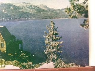VTG Postcard,  lake Tahoe and Mount Rose California. 6