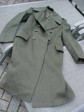 Wwii Usmc Officer Overcoat - 1945 Dated / Named