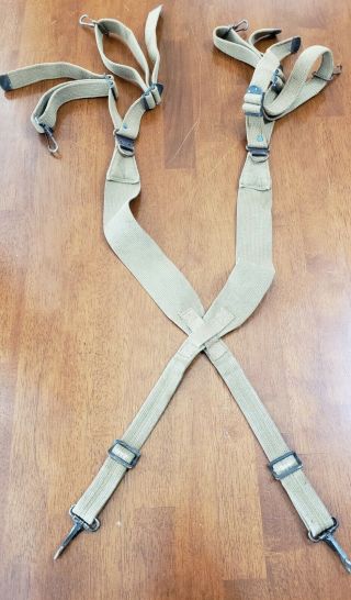 Ww2 M1936 Combat Suspenders Khaki