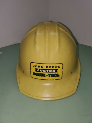 Vintage John Deere Custom Powr - Trol Fiberglass Hard Hat Jackson Products Sc - 1