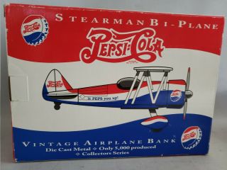 Vintage Pepsi Cola 1934 Stearman Bi Plane Spec Cast 37504