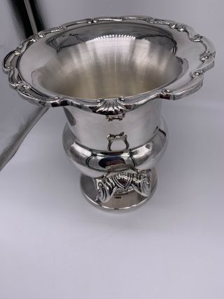 Vintage Silverplate Champagne Ice Bucket 10.  4” 2