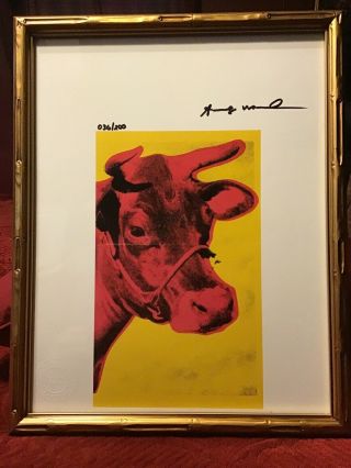 Andy Warhol - Hand Signed - Lithograph Print with 3