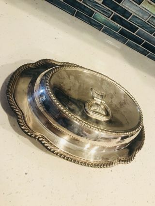 Mcm Gorham Silver Soldered Bowl & Cutout Lid Covered Dish Y523 2