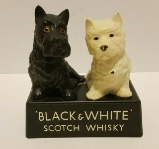 Buchanan’s Black & White Scotch Whisky Scottie Bar Display Dogs Figurine Whiskey