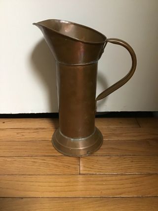 Vintage Copper Pitcher Tankard Measure 2 Liter Holland