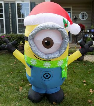 Despicable Me Minion Carl 4.  5 Ft Christmas Outdoor Inflatable Airblown