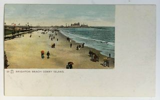 Ny Postcard Private Mailing Card Nyc Brooklyn Coney Island Brighton Beach Scene