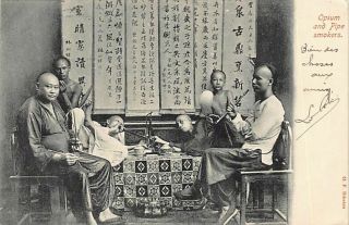 China - Opium And Pipe Smokers - Publ.  O.  F.  Ribeiro.