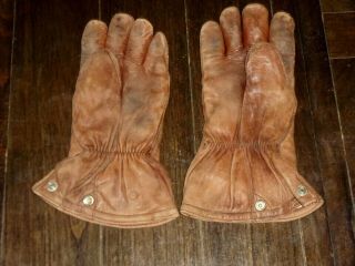 WWII US AAF Army Air Force F2 & F3 Electrically Heated Leather Flying Gloves 2