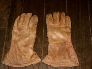 WWII US AAF Army Air Force F2 & F3 Electrically Heated Leather Flying Gloves 3