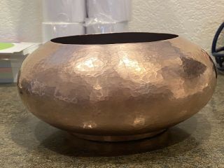 Mexican Ramon Ramirez Signed Arts & Crafts Style Hammered Copper Vase 2