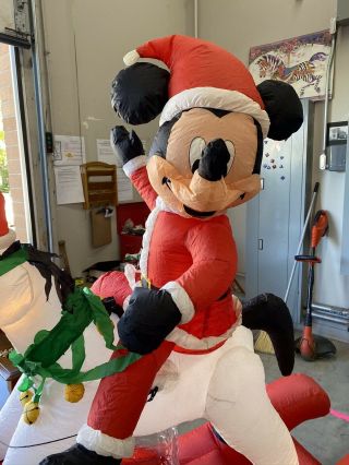 DISNEY MICKEY MOUSE 11FT TALL CHRISTMAS AIRBLOWN INFLATABLE By Gemmy EUC 2