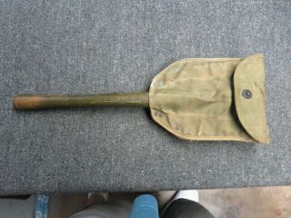 Wwii Us Army M - 1943 Folding Shovel Entrenching Tool W/carrier - 1945 Date -