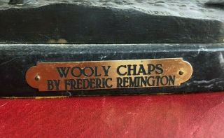 Fredric Remington Bronze “Wooly Chaps” Cowboy Sculpture 2