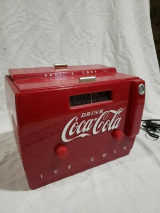 Vintage Coca - Cola Cooler Am/fm Cassette Radio Player