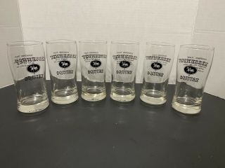 Vintage Set Of 6 Jack Daniels Tennessee Squire Glasses 3 Different Toasts