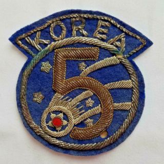 5th Air Force Korea Bullion Patch - Theater Made