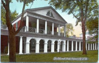 1910 Charlottesville University Of Virginia The Colonade Club Postcard Es
