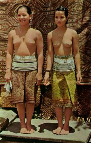 Malay Malaysia,  Sarawak Borneo,  Nude Sea Dayak Women (1970s) Sw 414