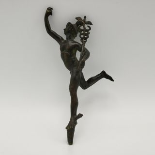 Vintage Bronze Figure Of Apollo With Staff Of Aesculapius