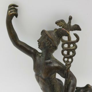 Vintage Bronze Figure of Apollo with Staff of Aesculapius 2