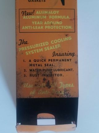Vintage Late 50 ' s - Early 60 ' s ALUMASEAL STOP LEAK Tin Store Retail Display Rack 3