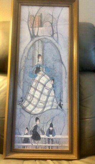 Framed P Pat Buckley Moss Print " My Hands To Thee " 1978 793/1000 Signed By Moss