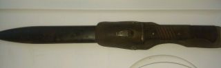Wwii German K98 Bayonet With Scabbard - 43asw Without Matching Numbers,  With Frog