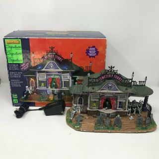 Lemax Spooky Town Cemetery Tours Lights Sounds Halloween Rare Retired