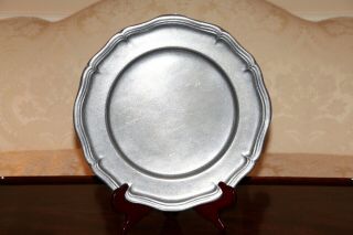 Wilton Armetale Pewter Country French 14 " Large Service Chop Plate Charger Usa 2
