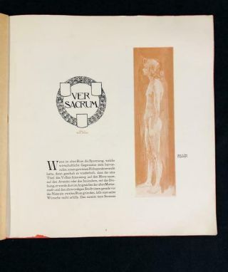 VER SACRUM VIENNA SECESSION 1898 1 Gustav Klimt Art Nouveau Book w/ LITHOGRAPH 2