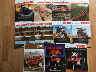 Group 11 Vintage Allis Chalmers Tractor Combine Brochures