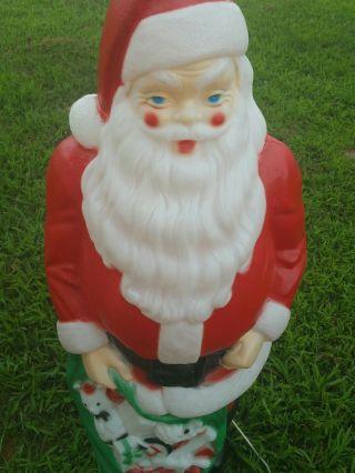 Vintage 46  Empire Christmas Santa Claus With Bag Lighted Blow Mold