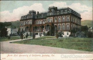 Berkeley,  Ca North Hall,  University Of California Alameda County Postcard Vintage