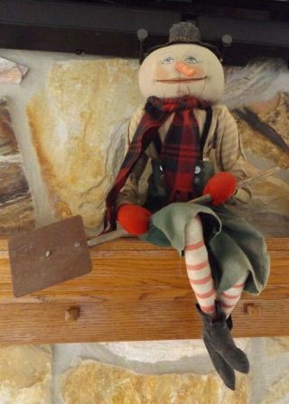 Joe Spencer Gathered Traditions Gallerie Ii Scoop Along Snowman 23 " Long