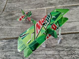 MOUNTAIN DEW Can Plane Airplane Made from REAL Aluminum cans 3